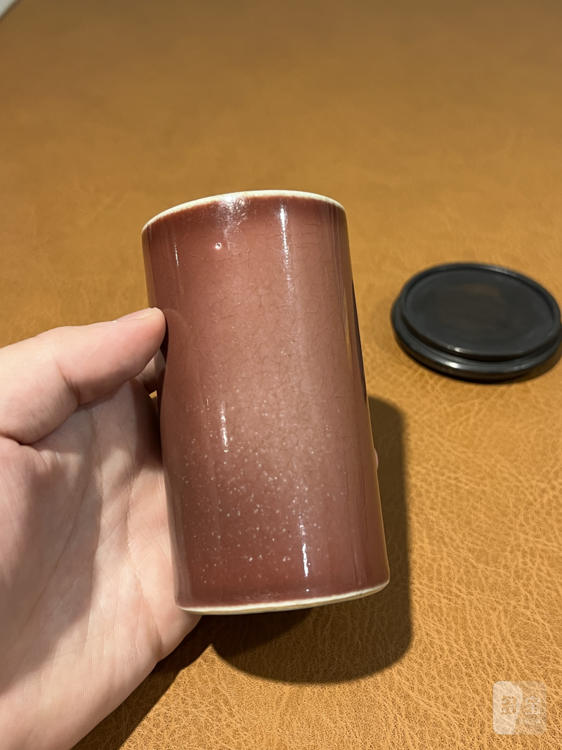 清中期 霁红釉笔筒 - 图5
